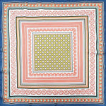 Satin Scarf - Navy Geometric Boho - Elle Maxine