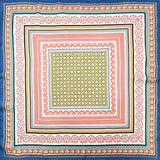 Satin Scarf - Navy Geometric Boho - Elle Maxine