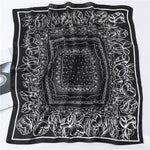 Satin Scarf - Paisley Lace Print - Elle Maxine