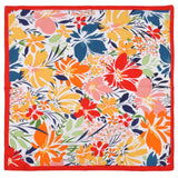 Satin Scarf - Red Tropical Floral - Elle Maxine