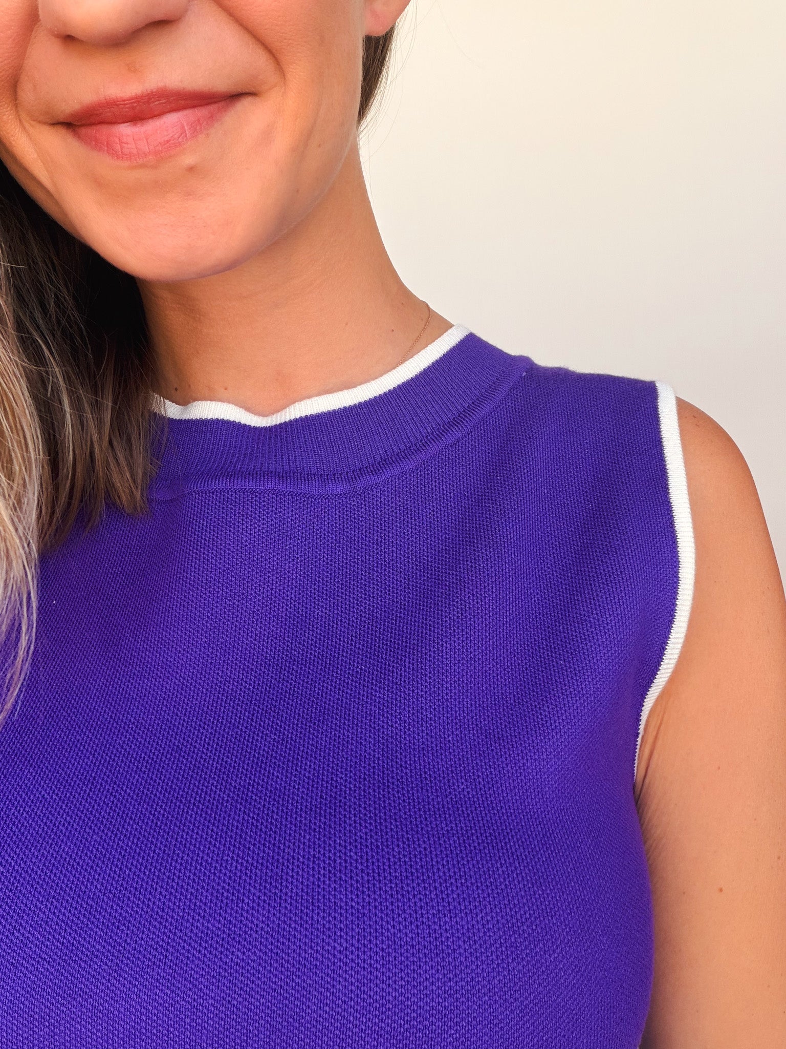Saturday Night Knit Scalloped Tank - Elle Maxine