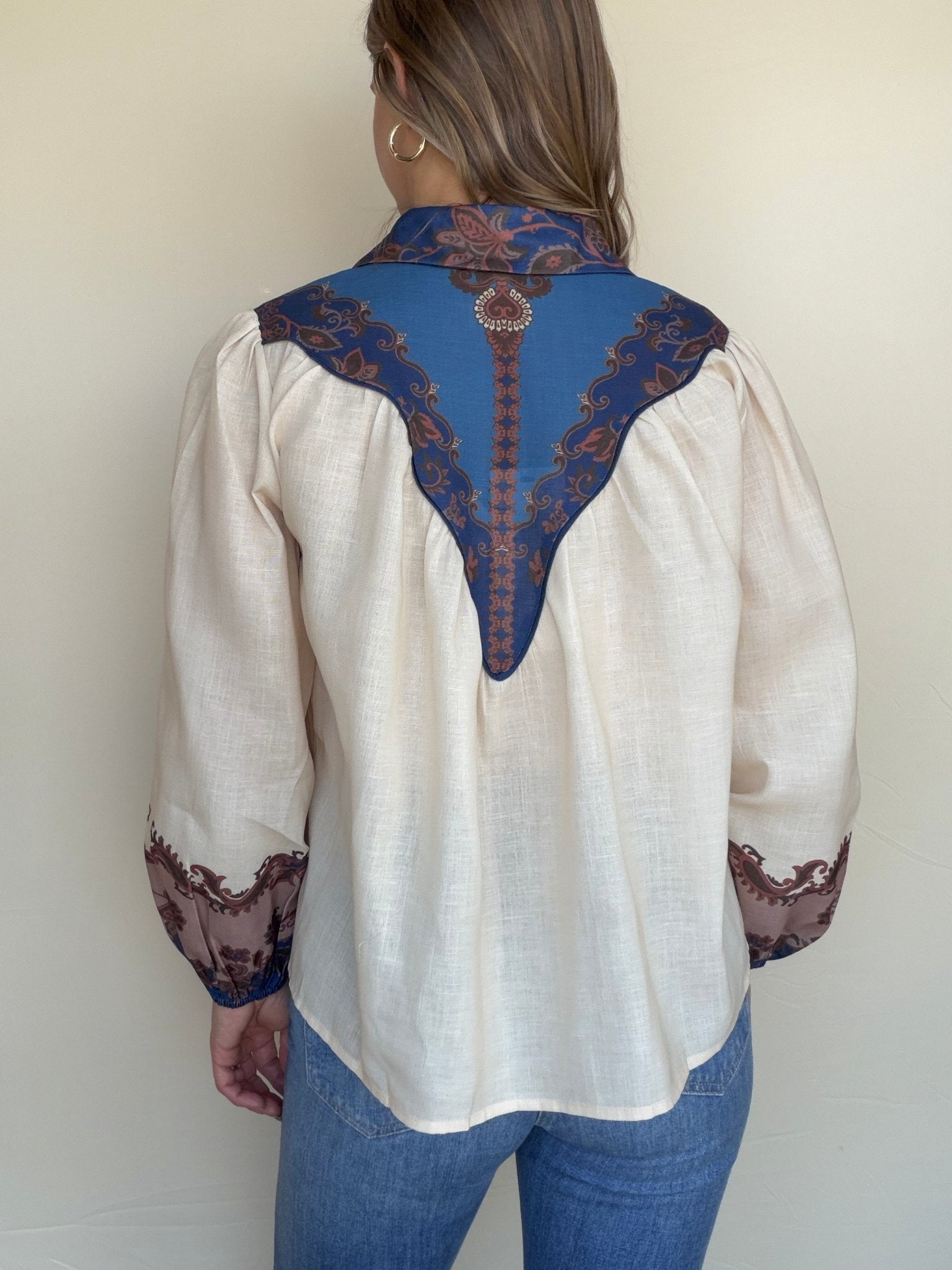 Sayla Button Down Blouse - Elle Maxine