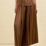 Saylor Viscose Pants - Brown - Elle Maxine