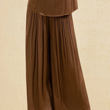 Saylor Viscose Pants - Brown - Elle Maxine