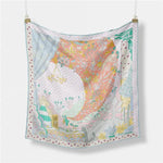 Seaside Light Blue Square Scarf - Elle Maxine
