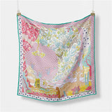 Seaside Pink Square Scarf - Elle Maxine