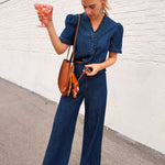 Selena Denim Tie - Waist Pants - Elle Maxine