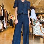 Selena Denim Tie - Waist Pants - Elle Maxine