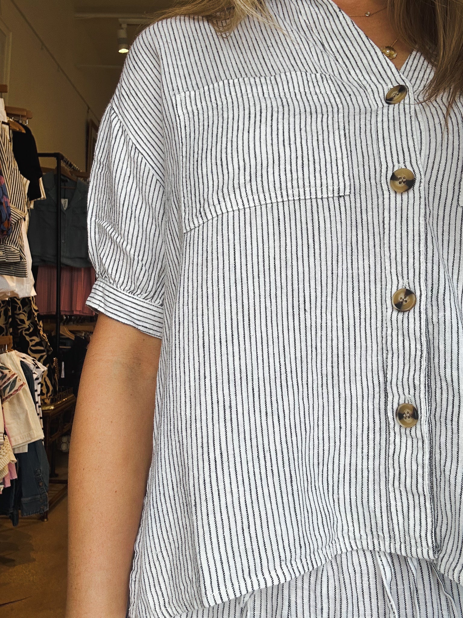 Selena Top - Black Stripe - Elle Maxine