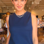 Shelly Smocked Tank - Navy - Elle Maxine