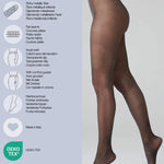 Shiny Lurex Tights - Silver - Elle Maxine