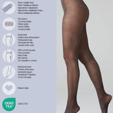 Shiny Lurex Tights - Silver - Elle Maxine