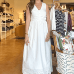 Sicily Maxi Dress - White - Elle Maxine