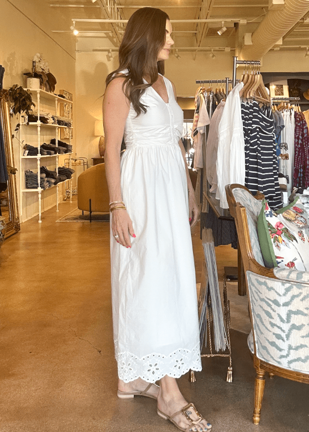 Sicily Maxi Dress - White - Elle Maxine