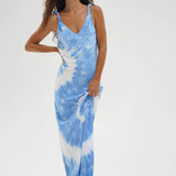 Sicily Tie Dye Dress - Biarritz Blue - Elle Maxine
