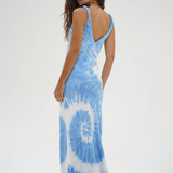 Sicily Tie Dye Dress - Biarritz Blue - Elle Maxine