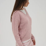 Sienna Fuzzy Double Layer Sweater - Ballet Pink - Elle Maxine