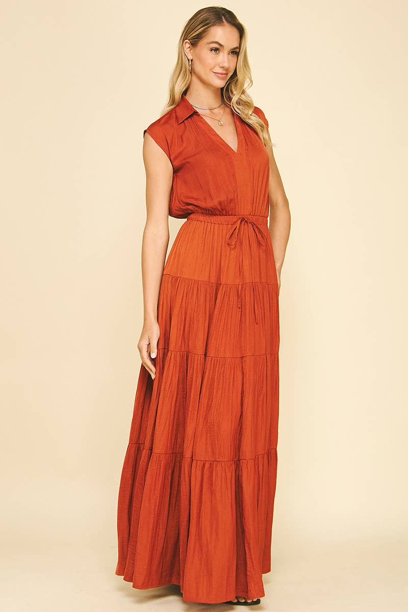 Sienna Tiered Maxi Dress - Elle Maxine
