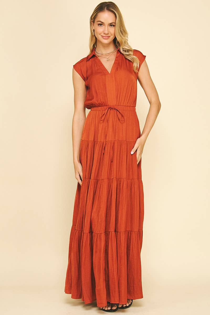 Sienna Tiered Maxi Dress - Elle Maxine