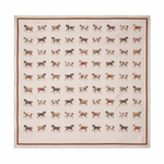 Silk Scarf - Grey Horse Pattern - Elle Maxine