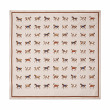 Silk Scarf - Grey Horse Pattern - Elle Maxine