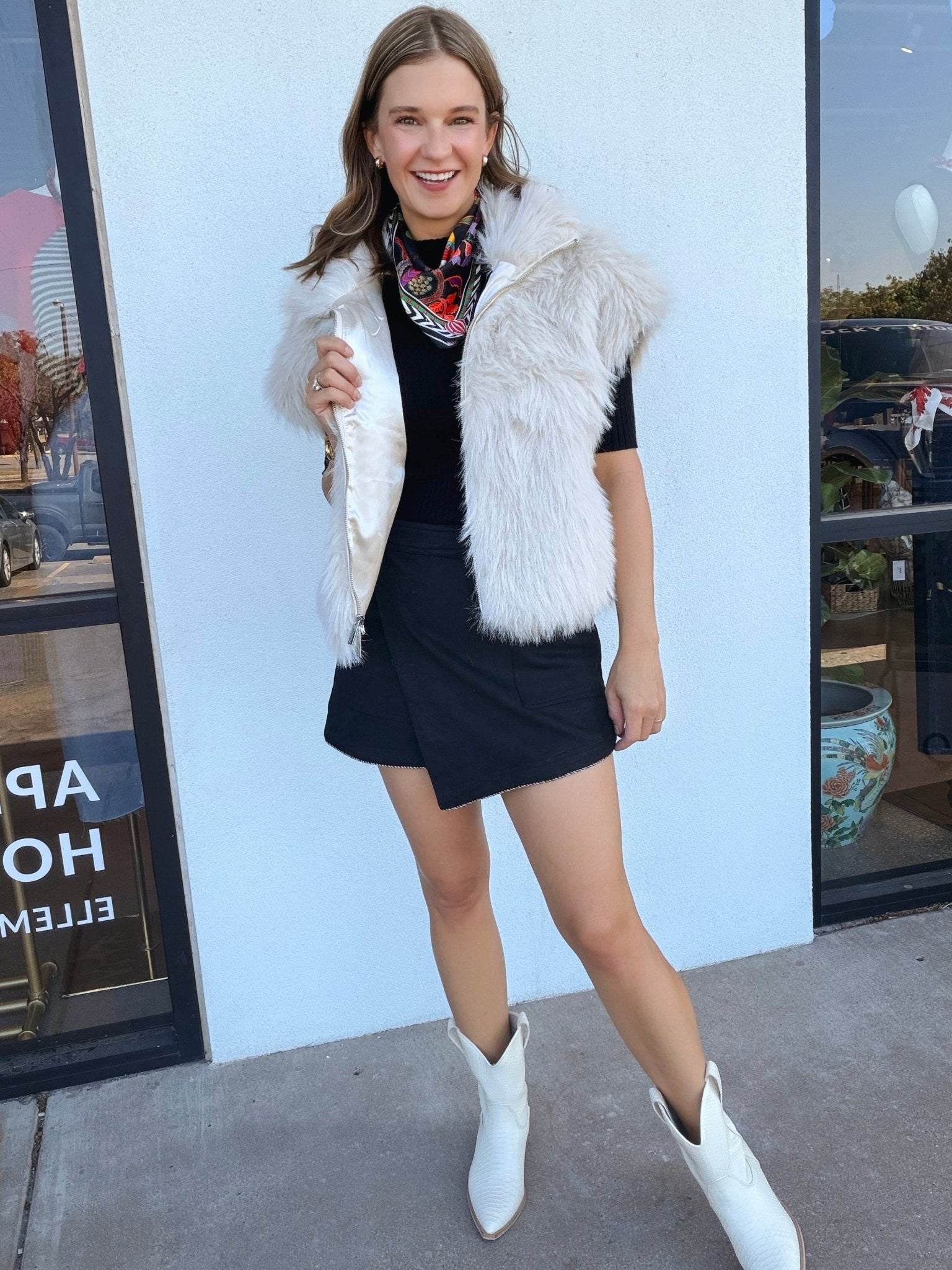 Silky Fur Vest - Elle Maxine