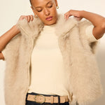 Silky Fur Vest - Elle Maxine