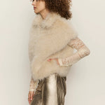 Silky Fur Vest - Almond - Elle Maxine