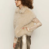 Silky Fur Vest - Almond - Elle Maxine