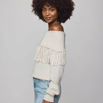 Simone Fringe Sweater - Oak - Elle Maxine