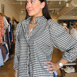 Sisley Long Sleeve Plaid Blouse - Elle Maxine
