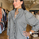 Sisley Long Sleeve Plaid Blouse - Elle Maxine