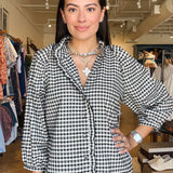 Sisley Long Sleeve Plaid Blouse - Elle Maxine