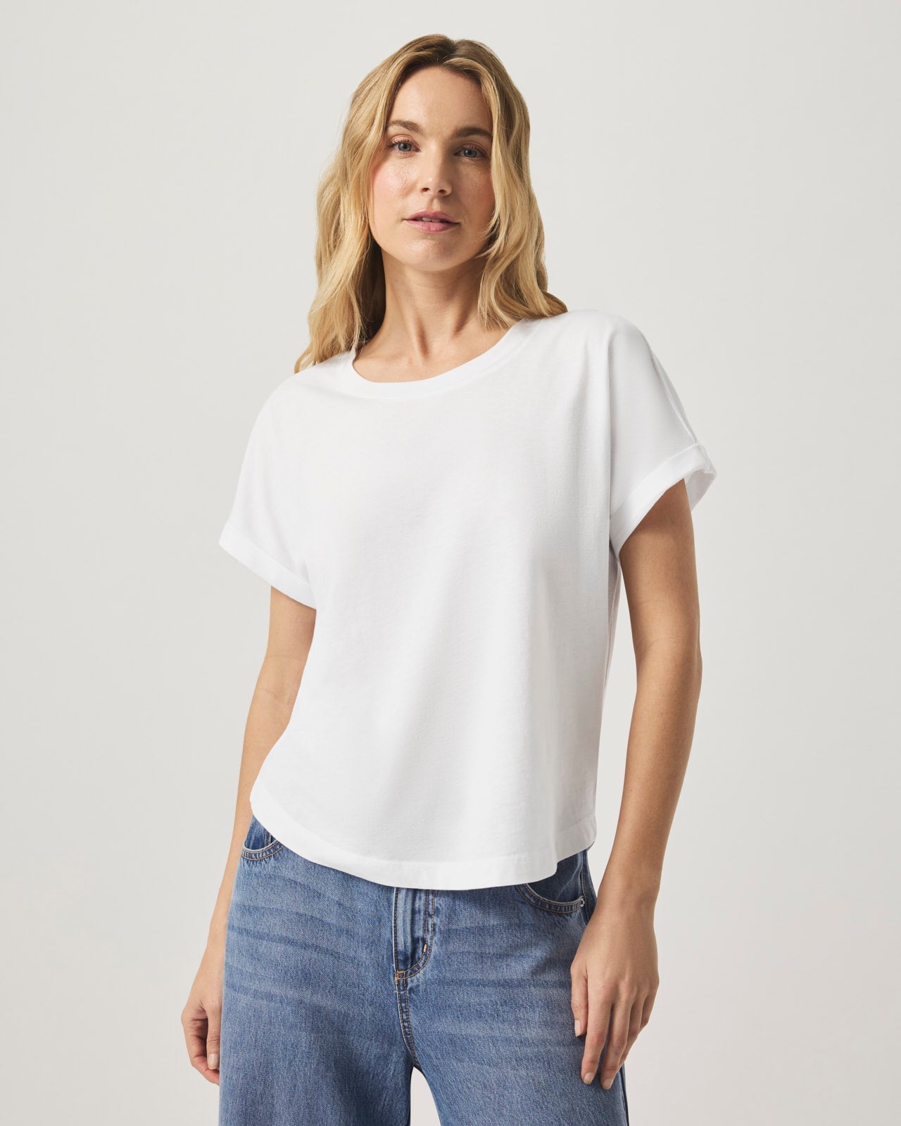 Skye Short Sleeve Cuffed Tee - Elle Maxine