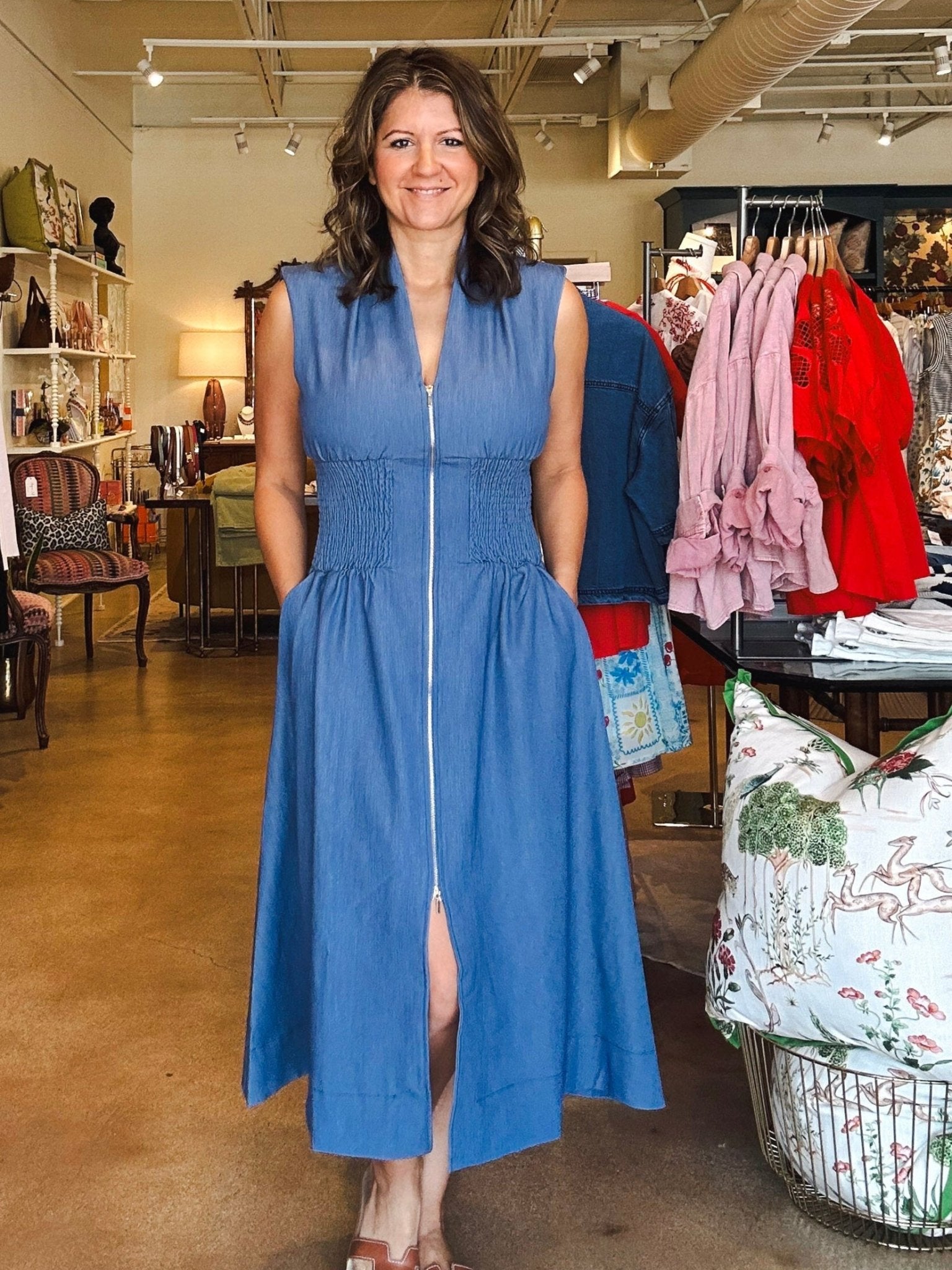 Skye Zip Front Dress - Elle Maxine