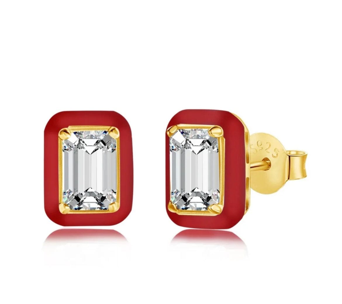 Skylar Studs - Cherry - Elle Maxine