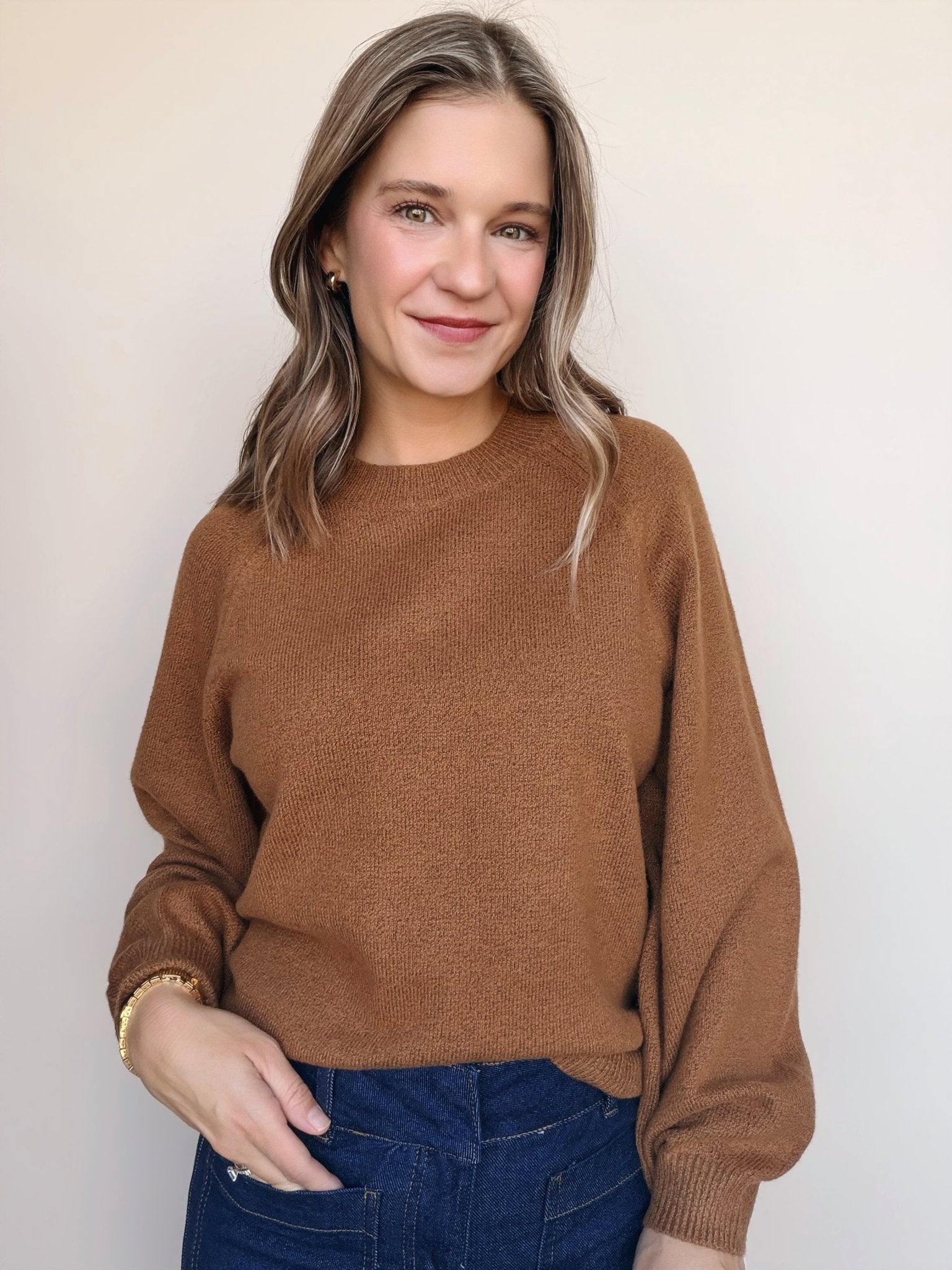 Soft Popover Sweater - Elle Maxine