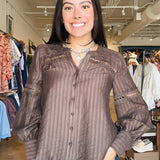 Sophie Lace Button Down Top - Elle Maxine