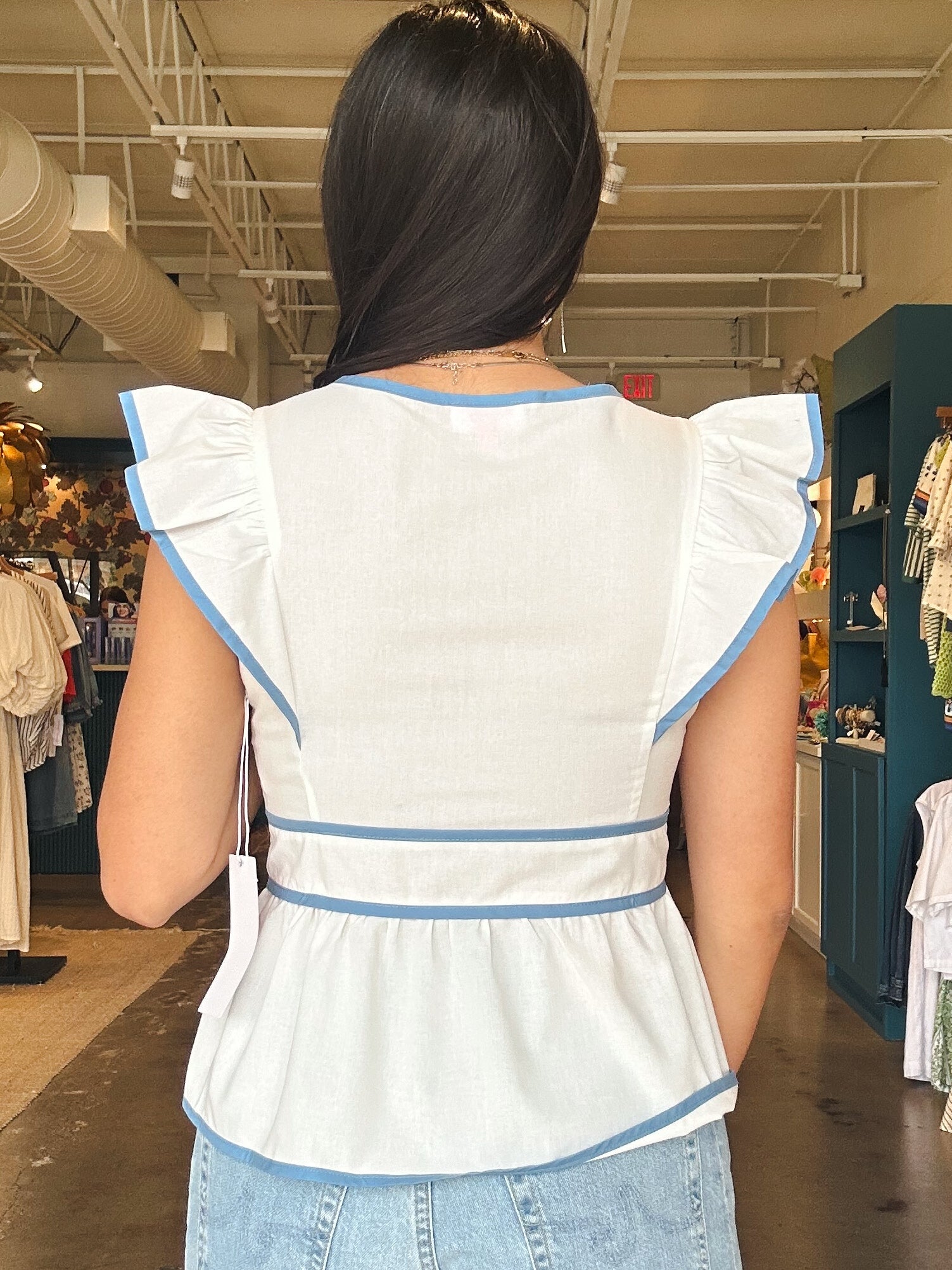 Spence Tie Front Top - Elle Maxine