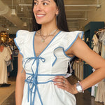 Spence Tie Front Top - Elle Maxine