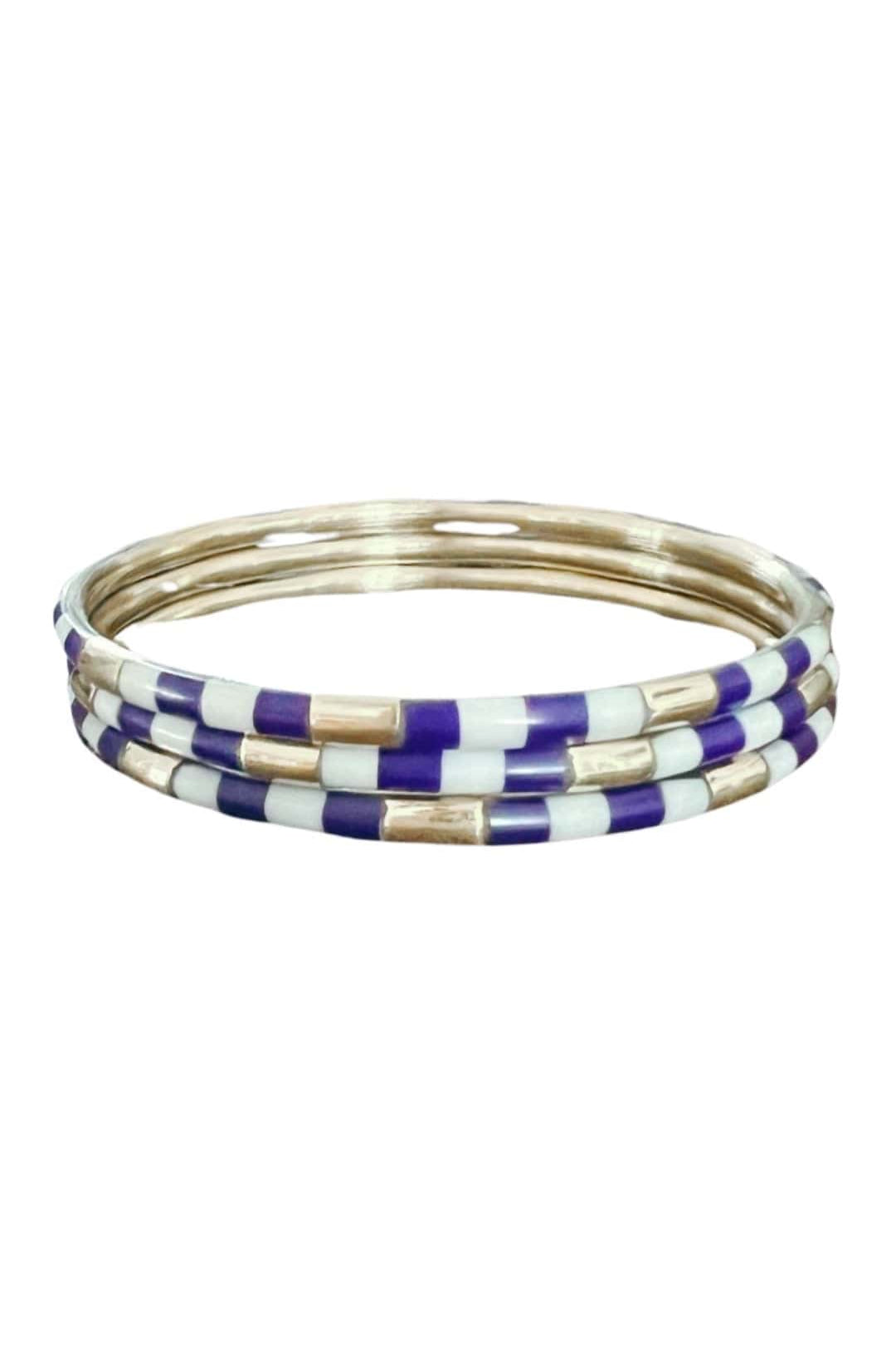 Stadium Stack - Purple/White - Elle Maxine