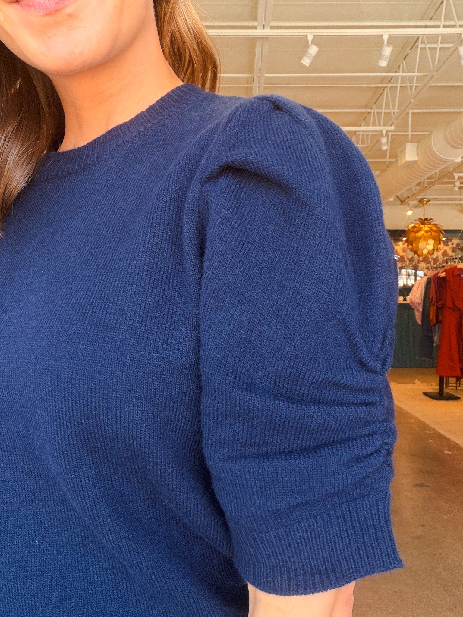 Stella Ruched Sleeve Sweater - Elle Maxine