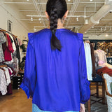 Stephanie Ruffle Blouse - Purple - Elle Maxine