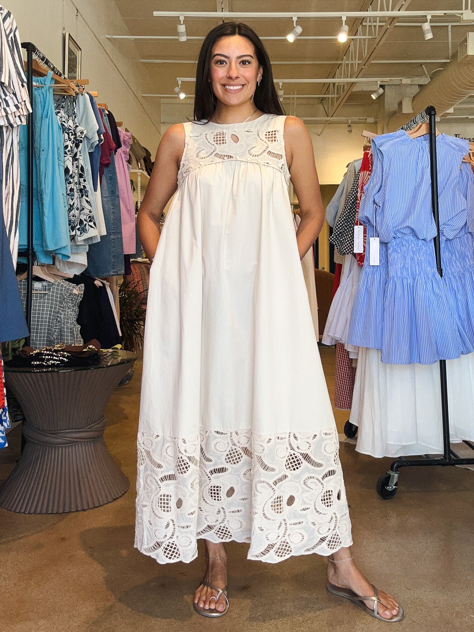 Stevie Lace Hem Maxi Dress - Elle Maxine