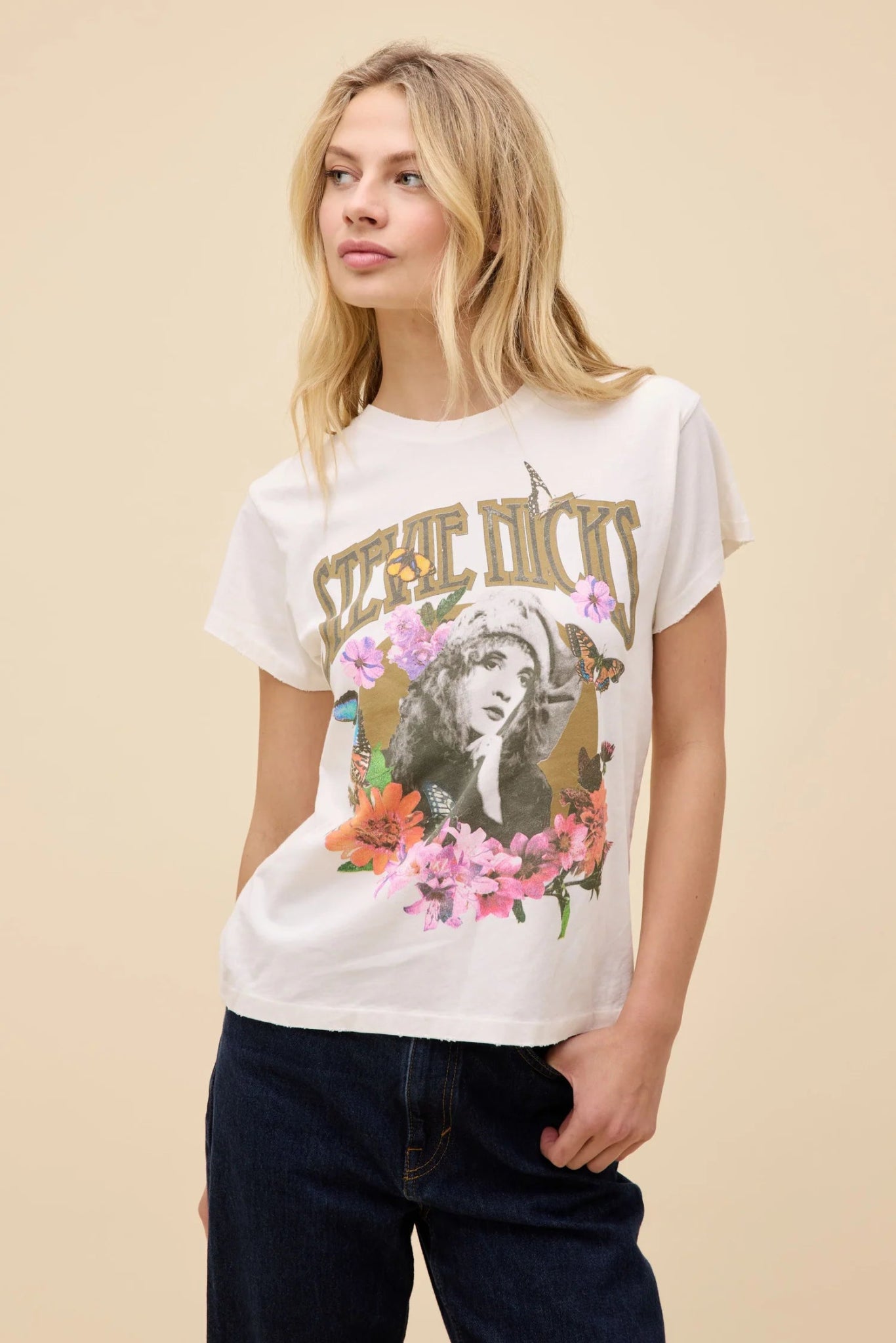 Stevie Nicks Flower Collage Tour Tee - Elle Maxine