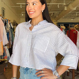 Stormi Stripe Button Down Top - Elle Maxine