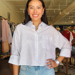 Stormi Stripe Button Down Top - Elle Maxine