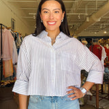 Stormi Stripe Button Down Top - Elle Maxine