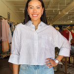 Stormi Stripe Button Down Top - Elle Maxine