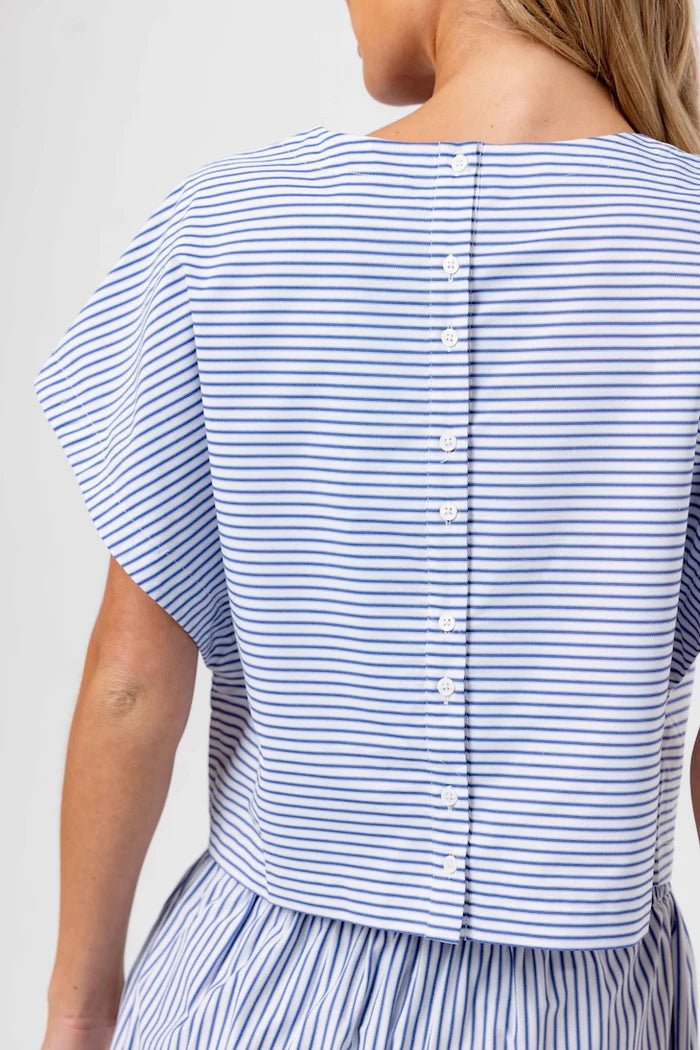 Stripe Esme Top - Navy - Elle Maxine